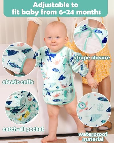 Lictin Long Sleeve Bibs 5 Pack - Image 5