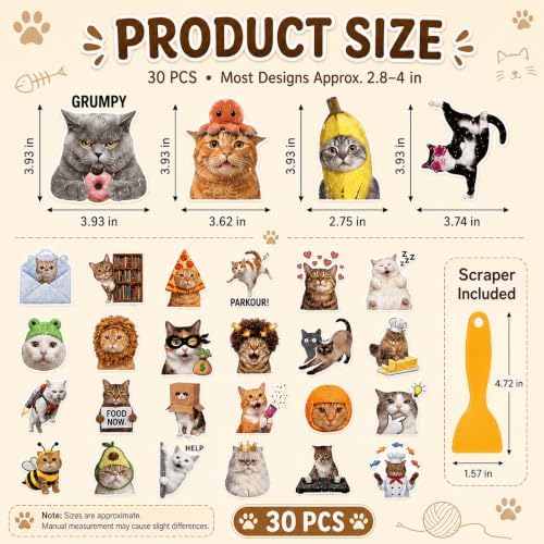 Fullhawl 30 Pcs Cat Non Slip Shower Stickers, Cute Bathtub Safety - Image 2