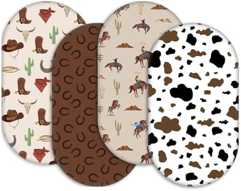4 Pcs Western Bassinet Sheets for Boys by SelNatural