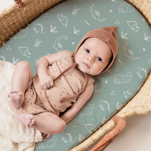 Stretch Fitted Bassinet Sheet Set BROLEX 2 Pack Cradle Sheets - Image 4