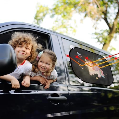 Pakoo Car Window Shade for Baby, 2 Pack UV Protection Breathable Universal Fit - Image 3
