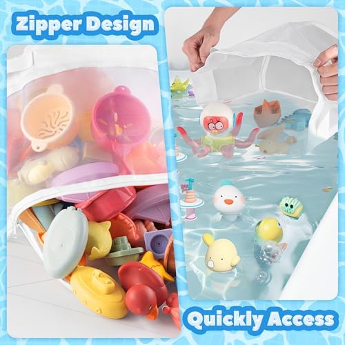 UNEEDE Bath Toy Organizer, 1.55 Gallons Bathtub Toy Storage Organizer - Image 3