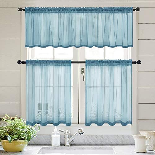 MIULEE Dusty Blue Window Valance 1 Panel 60W x 18L - Image 6