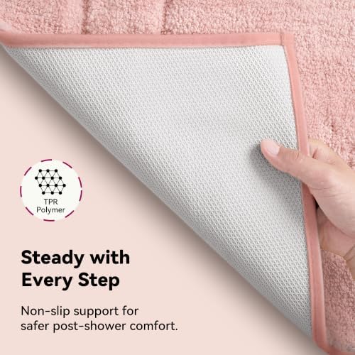 GRANNY SAYS Pink Bathroom Runner Rug 24" x 48", Soft Microfiber Bath Mat - Image 4