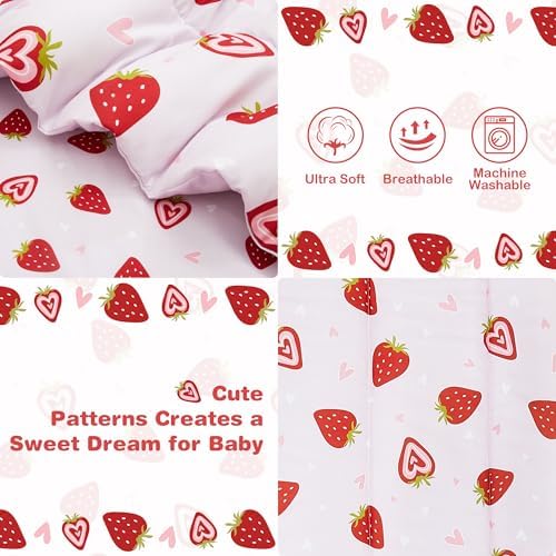 lasoftan Toddler Bedding Set, 4 Piece Bed-in-a-Bag Toddler Bed Comforter Sets - Image 2