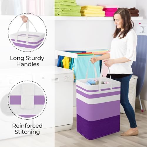 StorageRight Laundry Basket Hamper, 75L Collapsible Clothes Storage - Image 4