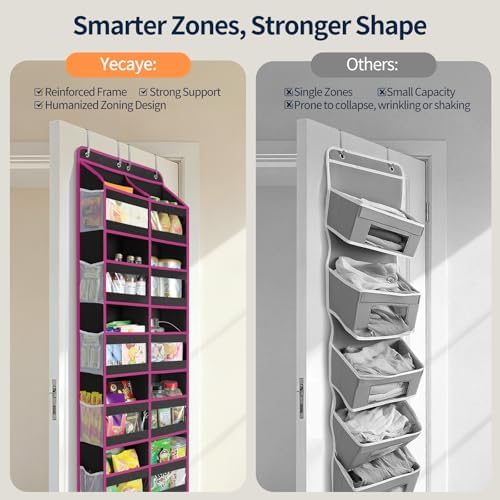 Yecaye 5-Tier Over The Door Organizer Dual-Column, 80lbs Load Over The Door - Image 4