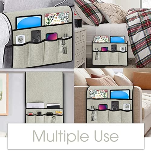 Joywell Remote Control Holder Armchair Caddy Armrest Organizer Silver Grey - Image 5