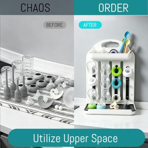 Baby Bottle Drying Rack, Modular Vertical Bottle Drying Rack - Image 3