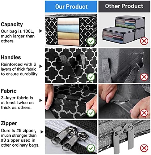 Storage Bags 100L 6Pack Clothes Organization and Storage Containers - Image 5