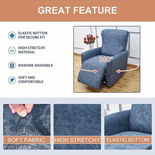 Recliner Chair Covers 4-Pieces Recliner Slipcovers Lazy Boy Chair Covers - Image 2