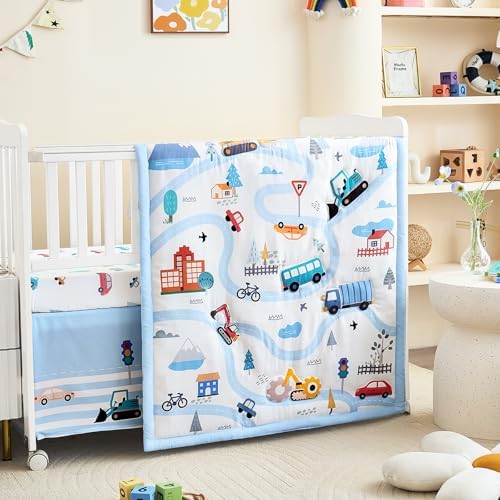 3-Piece Crib Bedding Set for Boys Girls - Image 7