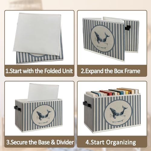 Whale Bathroom Foldable Storage Bins Box - Image 5