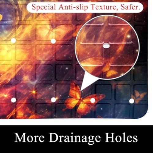 Shower Mat Bathtub Mat, 26.8x15.1 inch, Non-Slip Bath Mat - Image 2