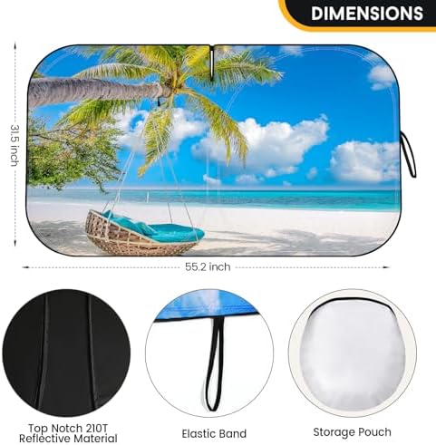 Car Windshield Sun Shade Foldable Reflector Sunshade - Image 3