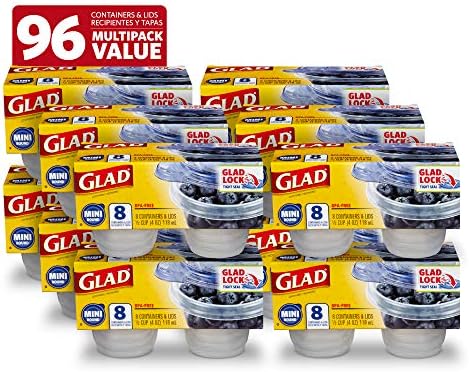 Glad GladWare Mini Round Food Storage Containers, 4 Oz by GladTrashFoodStorage