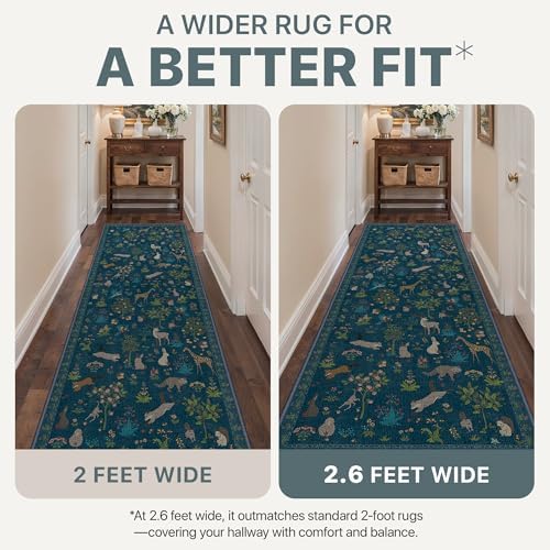 BESBLEE 2'6X10 Washable Kitchen Runner Rug, Animal Non Slip - Image 6