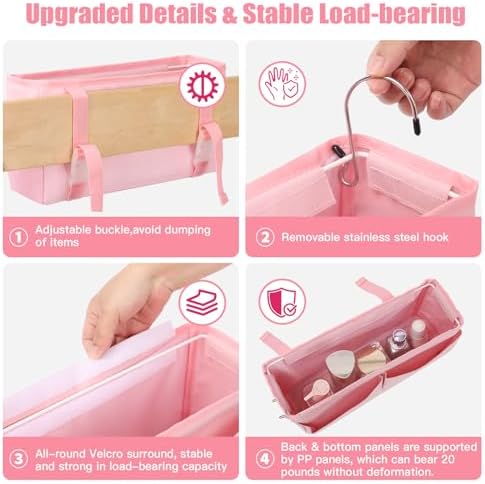 Bedside Caddy Organizer with Fixed Straps, Bunk Bed Caddy ideal - Image 5