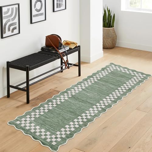GarveeHome Washable Runner Rug 2x10 Modern Bordered Hallway Runner Rugs by GarveeHome