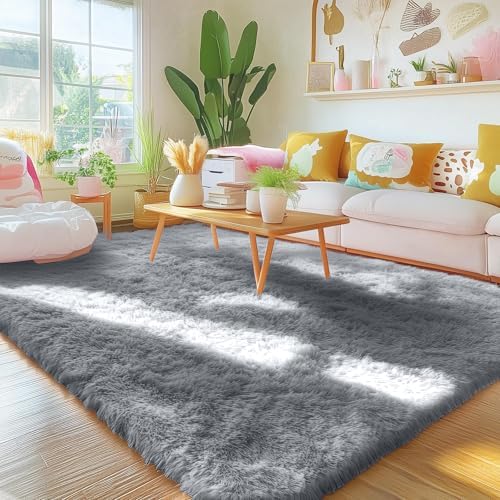 OLANLY Area Rugs for Living Room Bedroom, Machine Washable 4x5.9 ft Soft Fluffy - Image 3