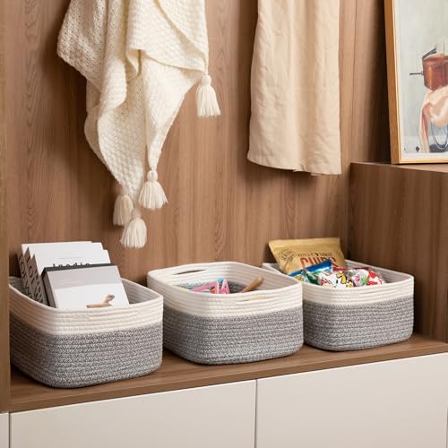 OIASKET Storage Baskets for Organizing 3 Pack, Woven Baskets for Shelves - Image 5