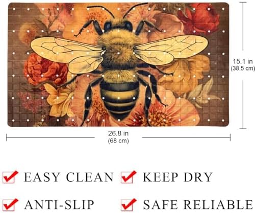 Non Slip Shower Mat Bathtub Mat 15.1x26.8 Inch, Quick Dry Bath Mat - Image 4