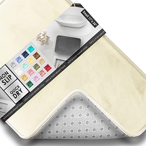 Clara Clark Bathroom Rugs, Velvet Memory Foam Bath Mat, Machine Washable Bath by ClaraClark