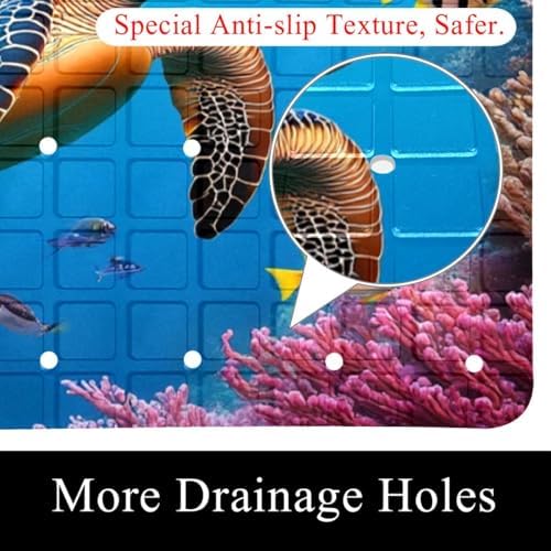 Non Slip Shower Mat Bathtub Mat 15.1x26.8 Inch, Quick Dry Bath Mat - Image 2