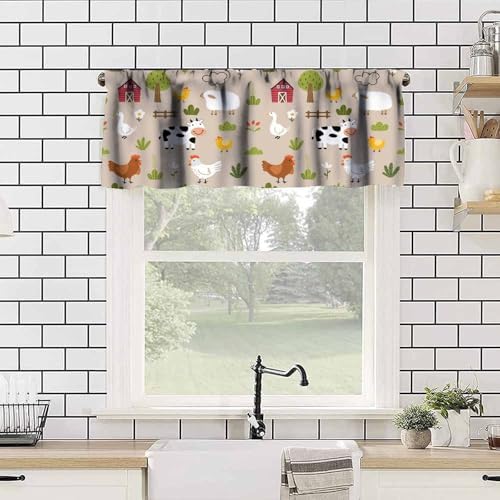Cartoon Farm Animal Valance Curtain - Image 2