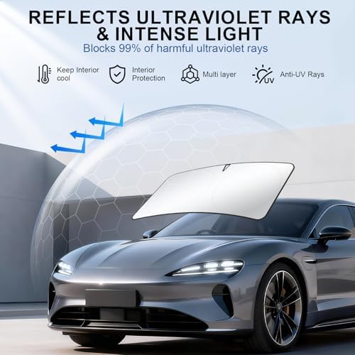 JUSTTOP 300T Double-Layer Design Universal Car Windshield Sun Shade, Foldable - Image 2