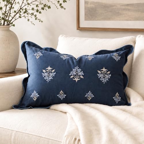 BlissBlush Lumbar Pillow Cover 12x20, Decorative Accent Cushion Cover by BlissBlush