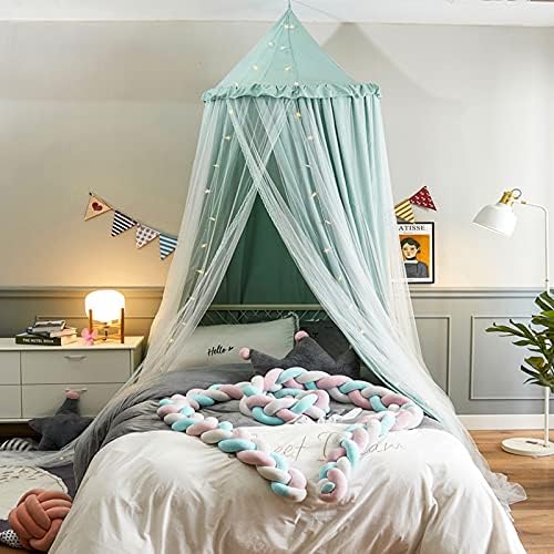 VETHIN Bed Canopy Double Layer Princess Round Dome Dreamy Mosquito Net Bedding - Image 6