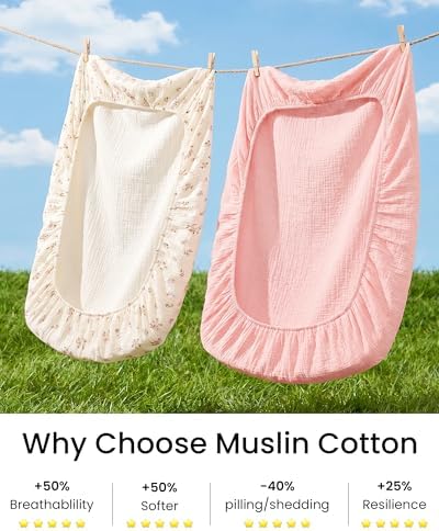 Muslin Crib Sheets for Boy Girl - Image 4