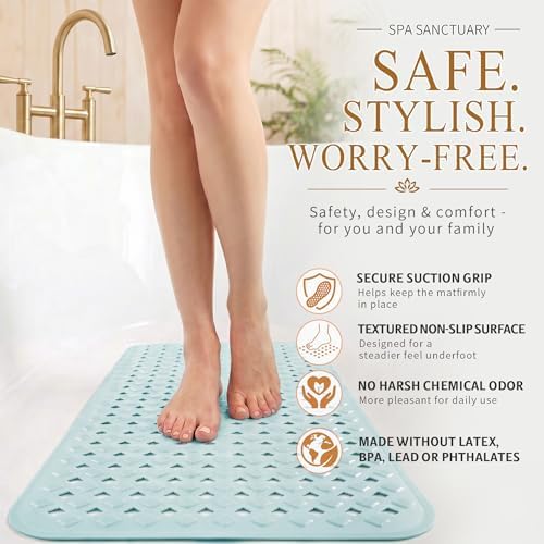 Yimobra Bathtub Mat Non Slip, Super Strong Suction Cups, Machine Washable Fast - Image 4