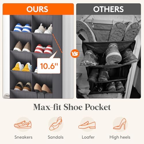 Lifewit 6 Tier Over the Door Shoe Organizer - Image 3