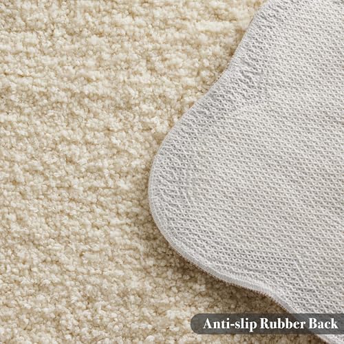 Ohocut Luxury Microfiber Scalloped Runner Rug, Anti Slip, Extra Soft - Image 5