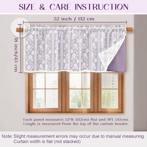 ASPMIZ Linen Valances for Windows Double Layer Valance Curtains - Image 5