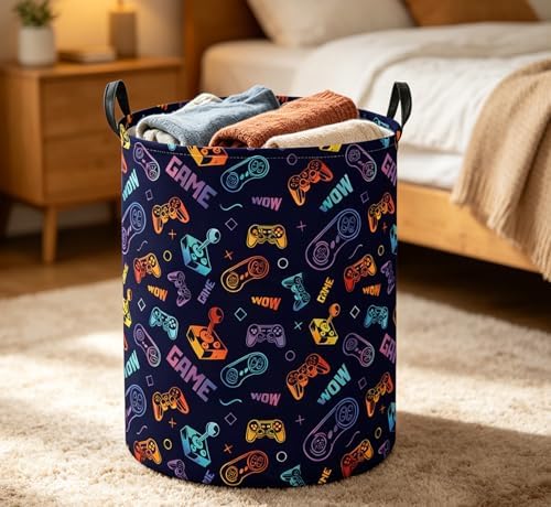 Essme Kids Laundry Basket, Game Hamper Collapsible Waterproof Storage Bin - Image 5