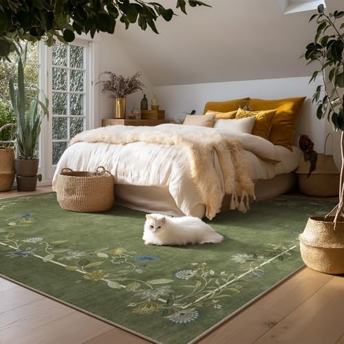 10x14 Area Rugs for Living Room: Washable Bedroom Rug Non Slip Soft Carpet - Image 4