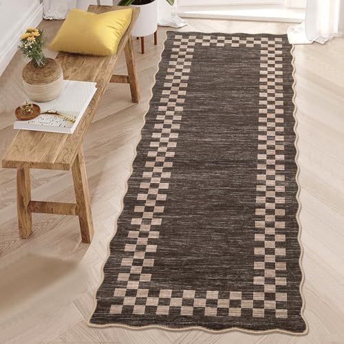 GarveeHome Hallway Runner Rug 2x6 Non Slip Scalloped Kitchen Washable Rug - Image 2