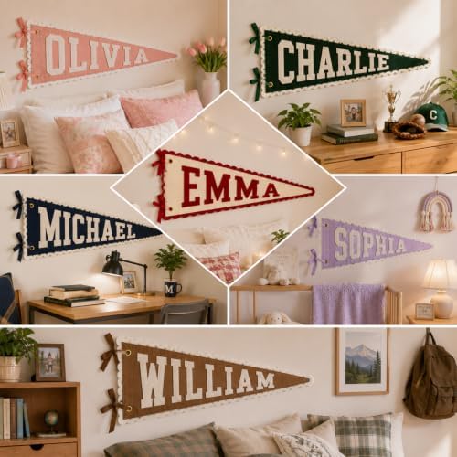 Personalized Embroidered Name Pennant Flag - Image 4