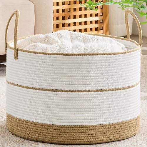 KAKAMAY Large Blanket Basket by KAKAMAY
