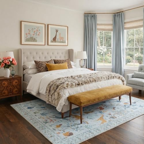 BESBLEE 2'6X10 Washable Kitchen Runner Rug, Animal Non Slip - Image 6