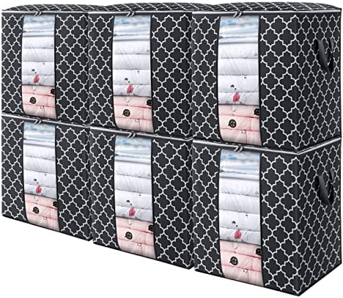 Storage Bags 6 Pack 100L Clothes Organization and Storage Containers by WiseLife