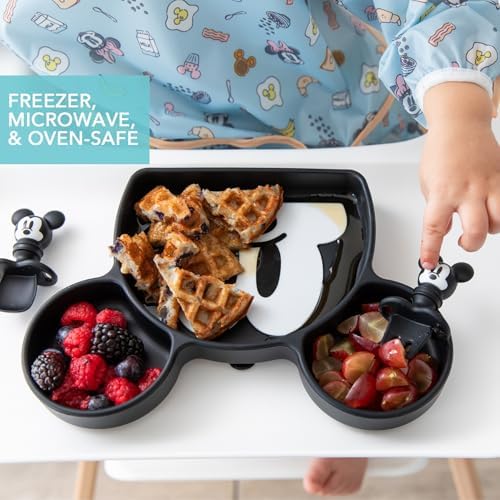 Bumkins Disney Silicone Grip Dish, Suction Plate, Divided Plate, Baby Toddler - Image 4
