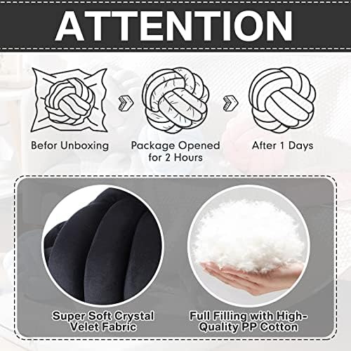Namalu 10.6 Inches 2 Pcs Knot Pillow Decorative Throw Pillow - Image 5