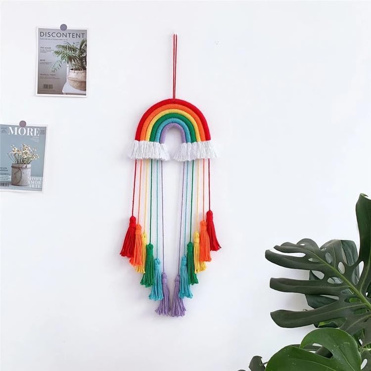 Rainbow Macrame Wall Hanging, Girls Room Decor - Image 6