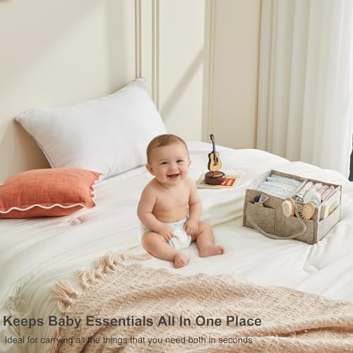 Upgraded Baby Diaper Caddy Organizer, Portable Nursery Storage Bin - Image 4