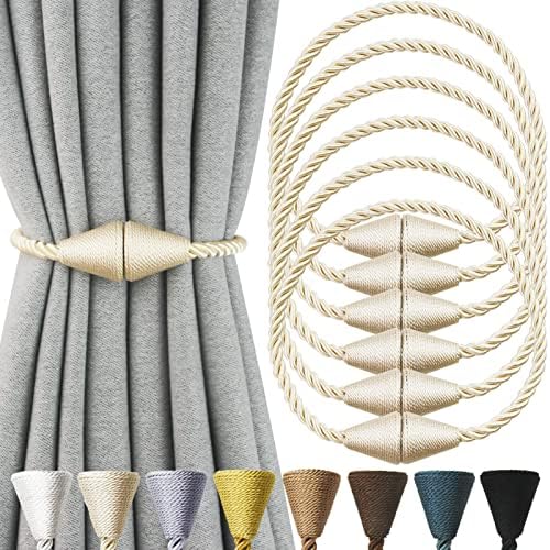 Magnetic Curtain Tiebacks Rope Decorative Holdbacks by CurtianTiebacks