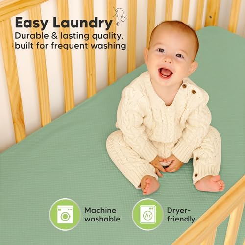 2pk Waterproof Crib Mattress Protector Cover Fitted 52x28 - Image 6